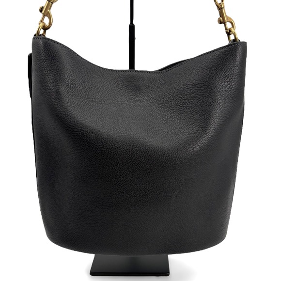 NEW Coach Willow Soft Polished Pebble Leather Bucket Bag in Black - Picture 11 of 16